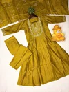 KF 658 Kalaai Chanderi Silk Embroidery Kurti With Bottom Dupatta